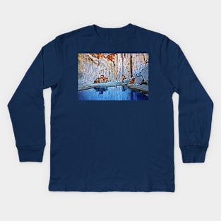 Marble quarry at Naxos island - Cyclades, Greece Kids Long Sleeve T-Shirt